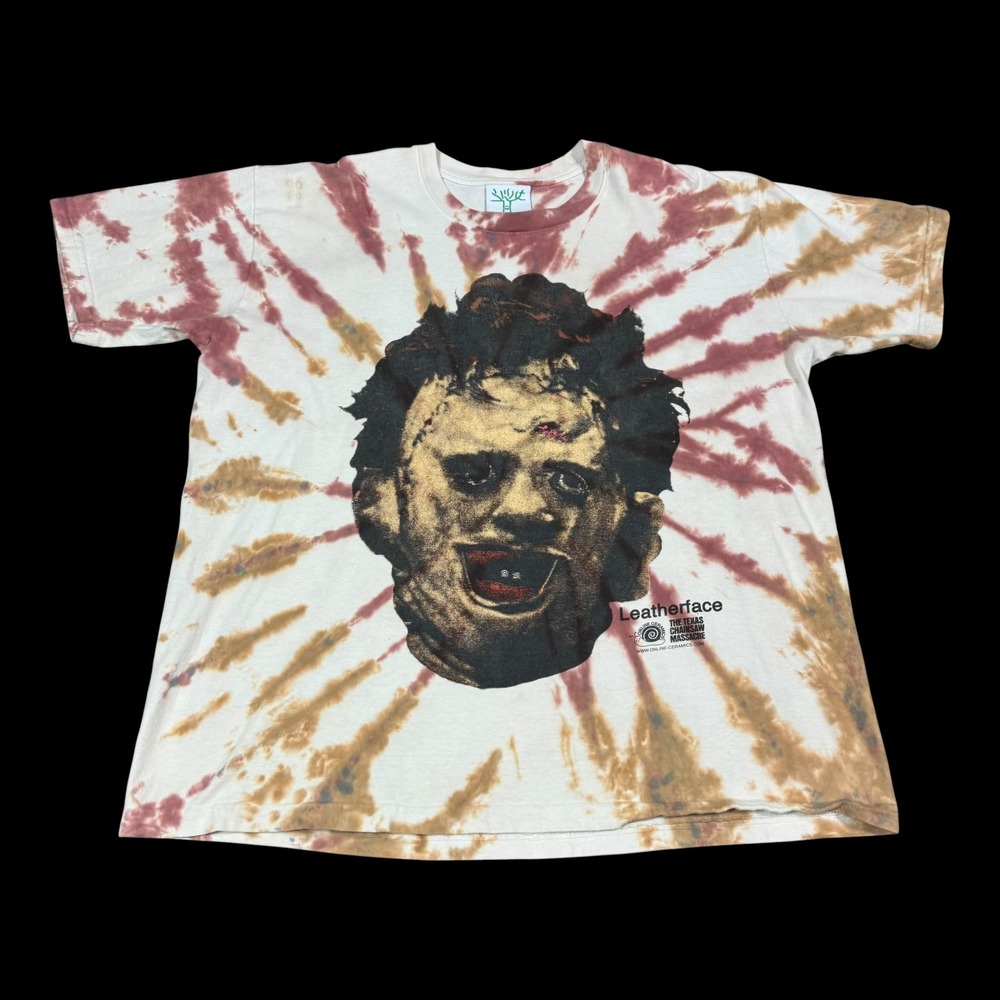Online Ceramics Texas Chainsaw Massacre Leatherface Tye Dye Shirt Men's XL